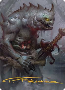 Gray Slaad Art Card (Gold-Stamped Signature) [Art Series: Commander Legends: Battle for Baldur's Gate] 15