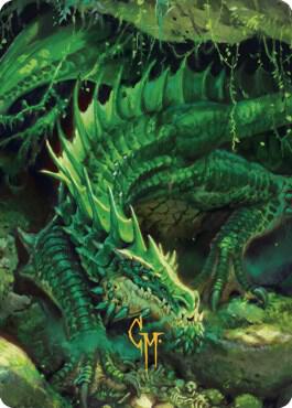 Adult Green Dragon Art Card (Gold-Stamped Signature) [Art Series: Commander Legends: Battle for Baldur's Gate] 1