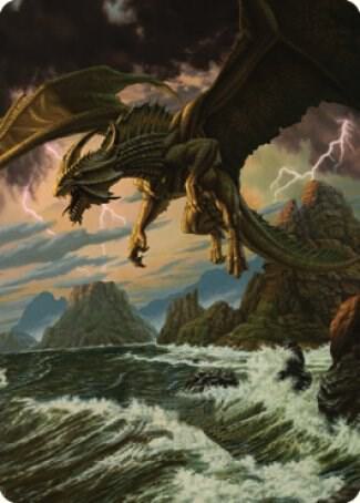Ancient Bronze Dragon Art Card (3/81) [Art Series: Commander Legends: Battle for Baldur's Gate] 3