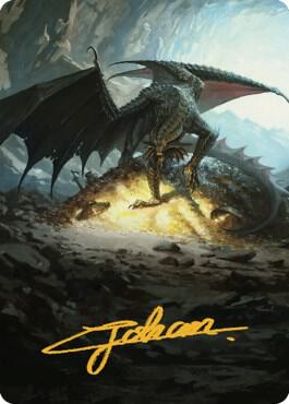 Ancient Copper Dragon Art Card (4/81) (Gold-Stamped Signature) [Art Series: Commander Legends: Battle for Baldur's Gate] 4