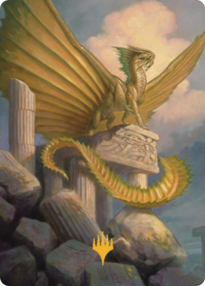 Ancient Gold Dragon Art Card (5/81) (Gold-Stamped) [Art Series: Commander Legends: Battle for Baldur's Gate] 5