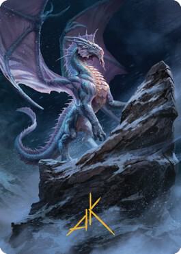 Ancient Silver Dragon Art Card (6/81) (Gold-Stamped Signature) [Art Series: Commander Legends: Battle for Baldur's Gate] 6