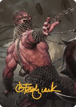 Chain Devil Art Card (Gold-Stamped Signature) [Art Series: Commander Legends: Battle for Baldur's Gate] 8