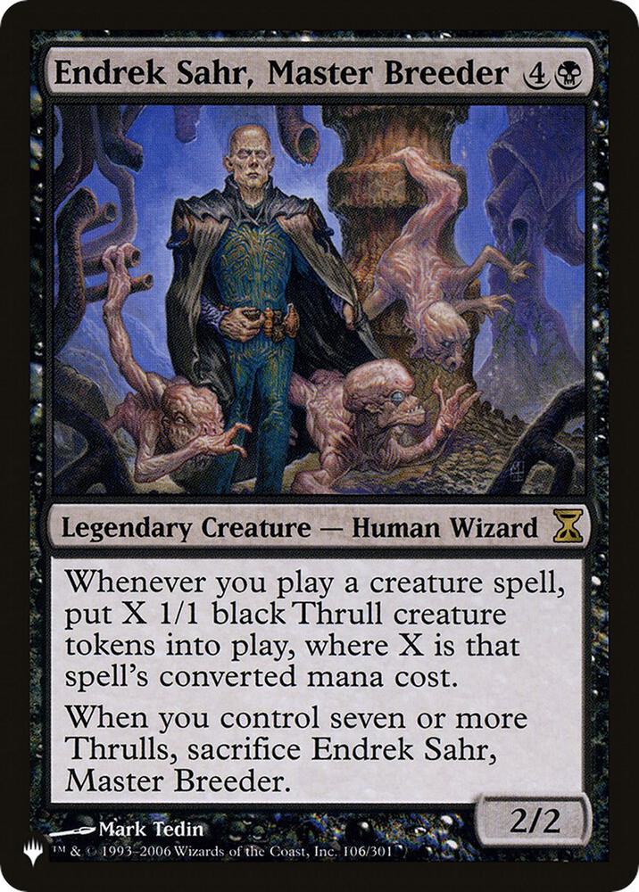 Endrek Sahr, Master Breeder [The List Reprints] 106/301