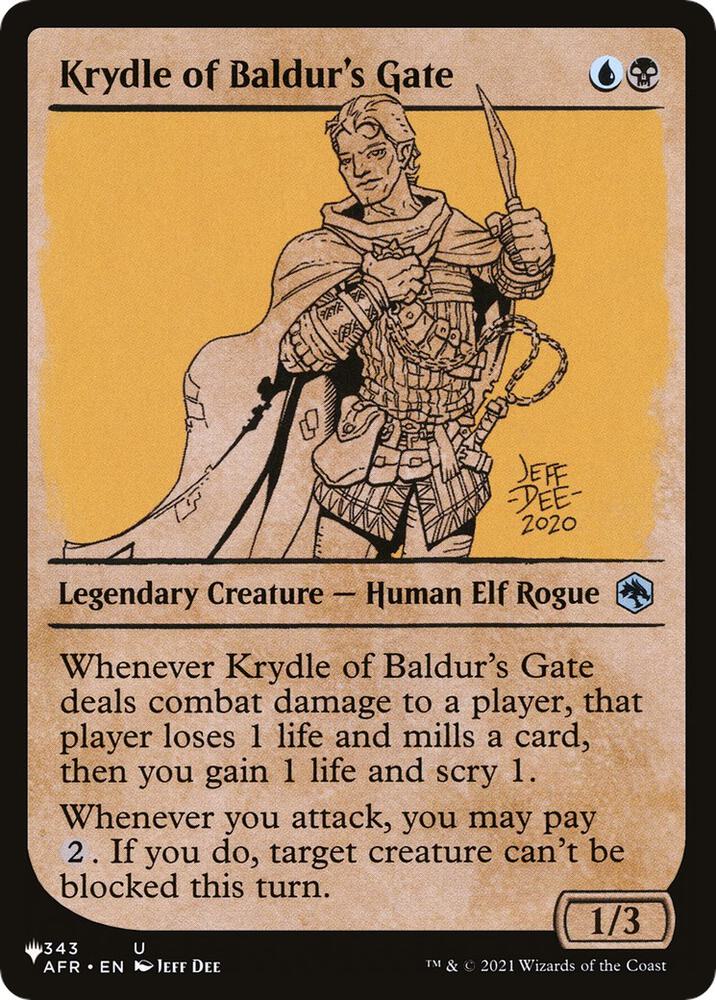 Krydle of Baldur's Gate (Showcase) [The List Reprints] 343/281