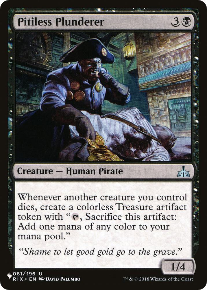 Pitiless Plunderer [The List Reprints] 081/196