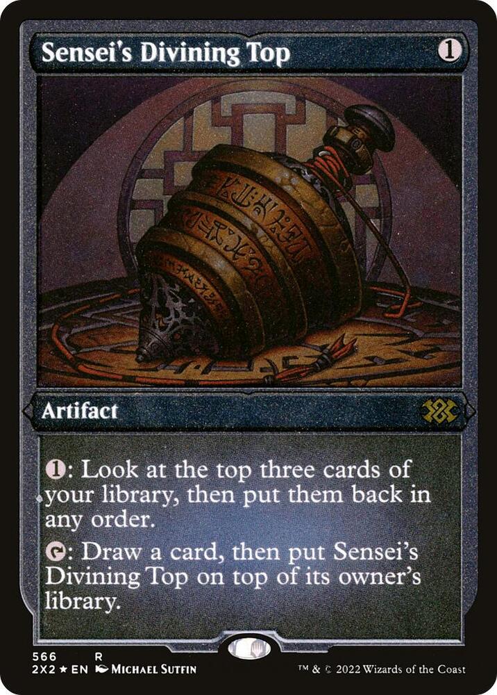 Sensei's Divining Top (Foil Etched) [Double Masters 2022] 566