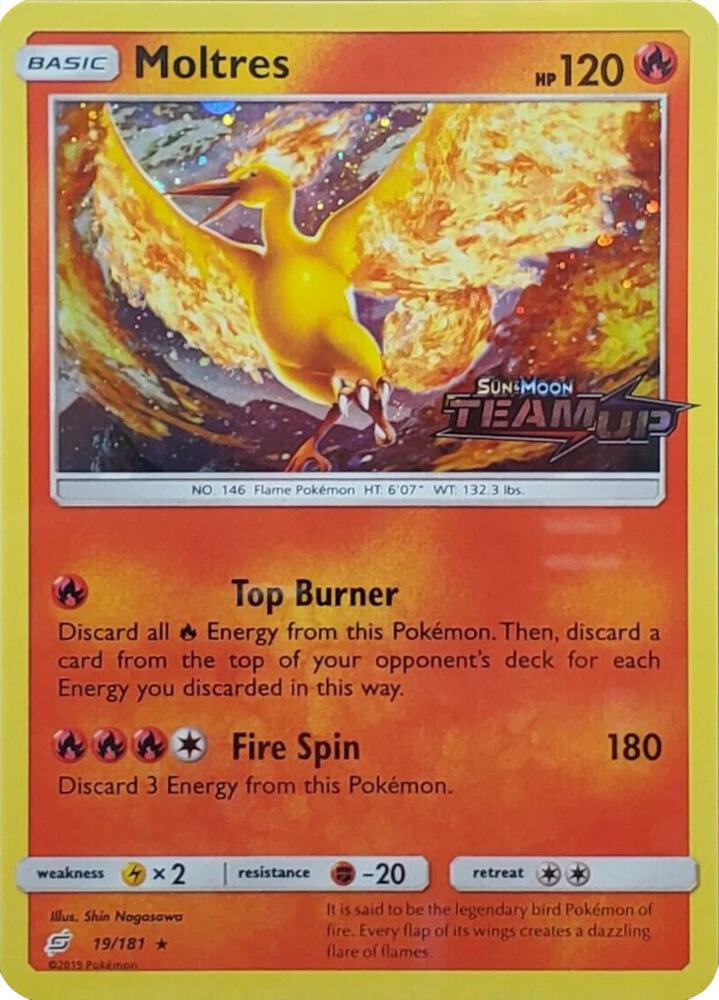 Moltres - 19/181 (Team Up Stamped) [Miscellaneous Cards & Products] 019/181