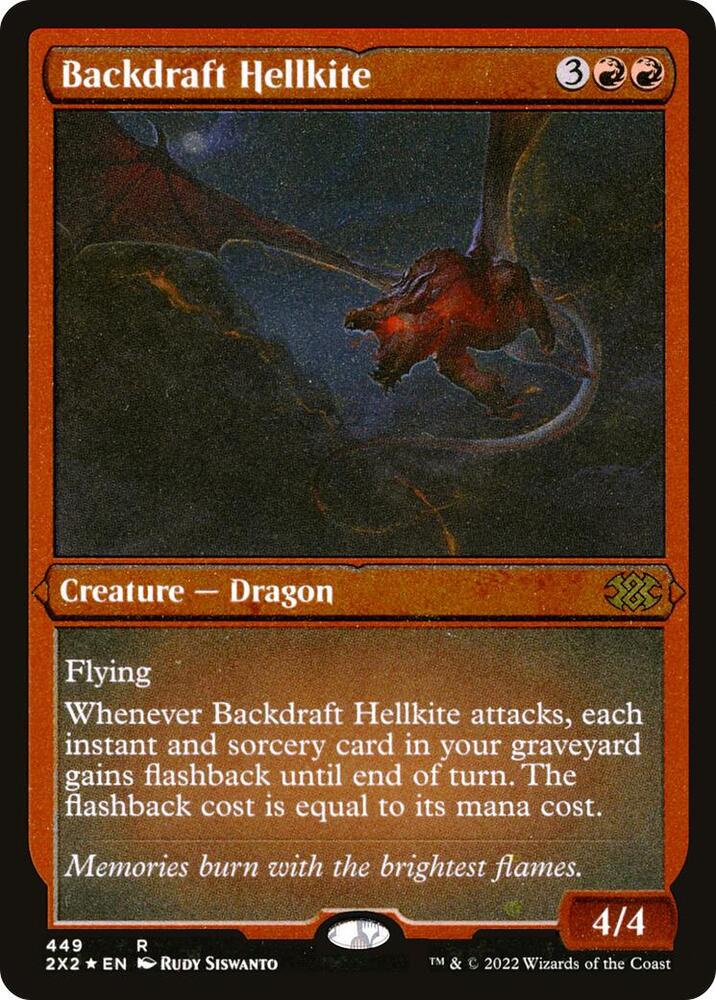 Backdraft Hellkite (Foil Etched) [Double Masters 2022] 449