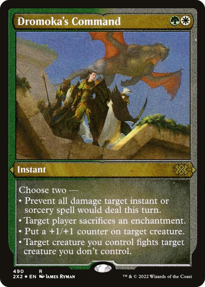 Dromoka's Command (Foil Etched) [Double Masters 2022] 490