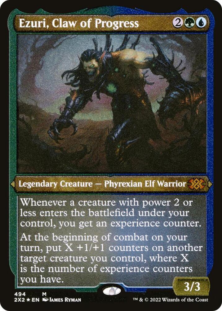Ezuri, Claw of Progress (Foil Etched) [Double Masters 2022] 494
