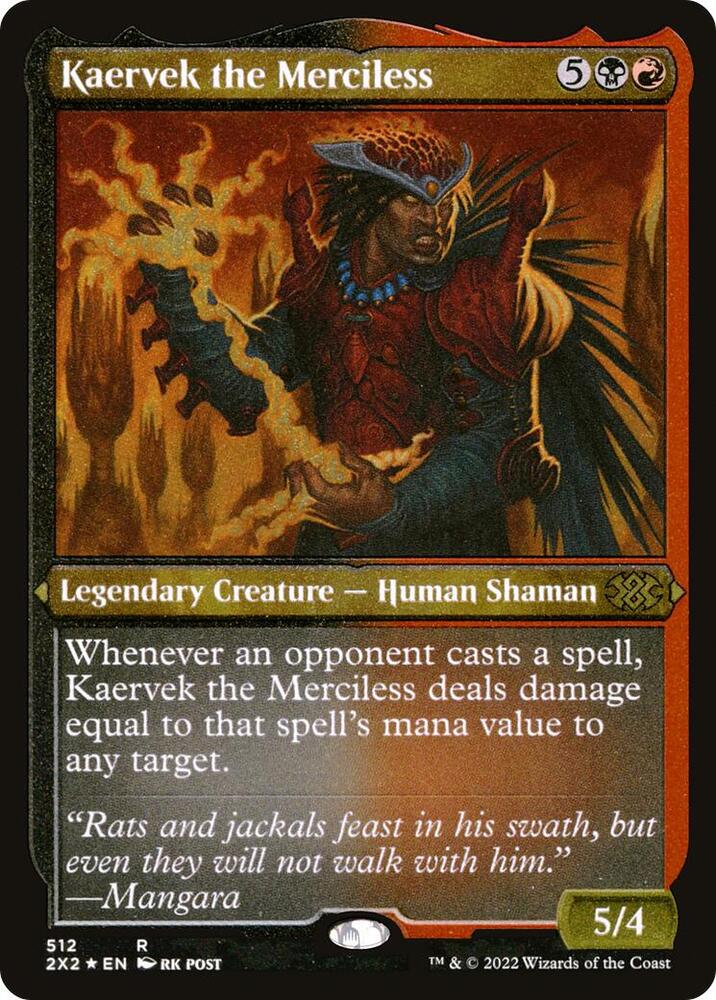 Kaervek the Merciless (Foil Etched) [Double Masters 2022] 512
