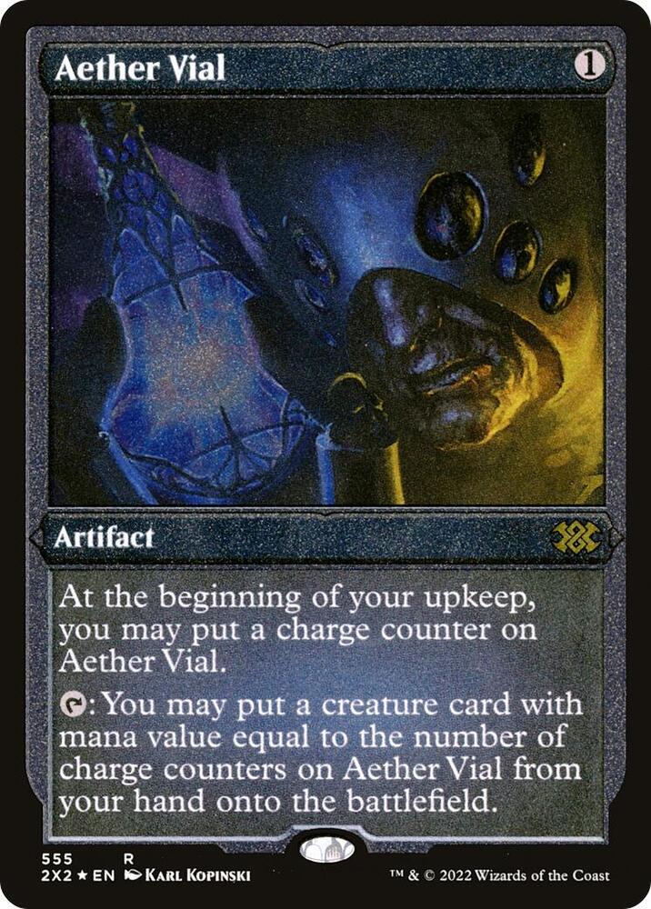 Aether Vial (Foil Etched) [Double Masters 2022] 555