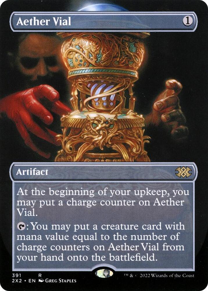 Aether Vial (Borderless) [Double Masters 2022] 391