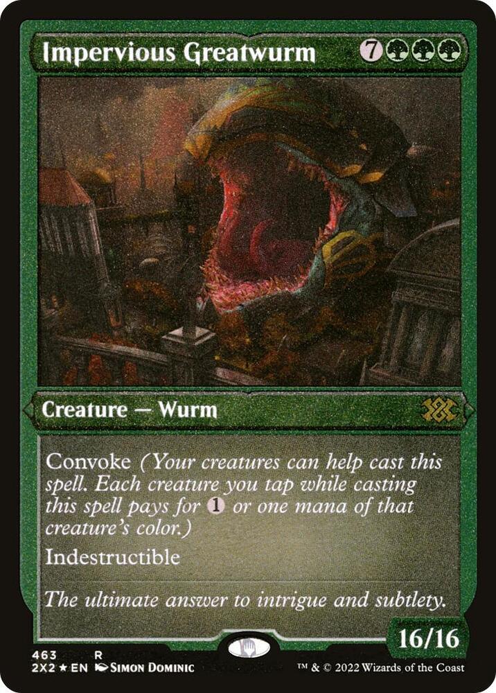 Impervious Greatwurm (Foil Etched) [Double Masters 2022] 463