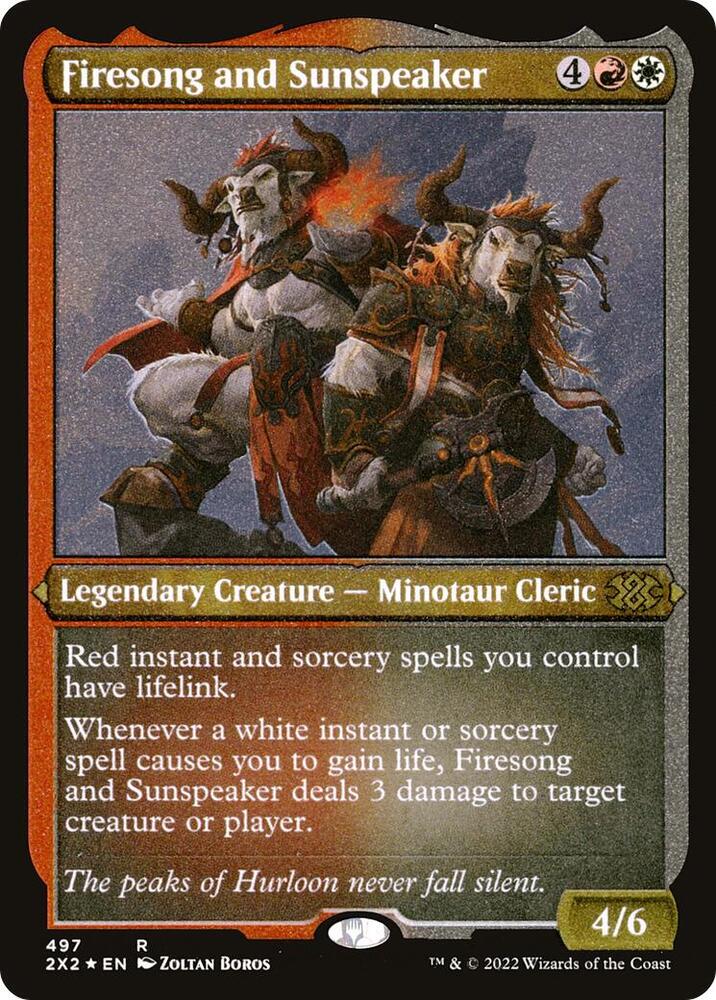 Firesong and Sunspeaker (Foil Etched) [Double Masters 2022] 497
