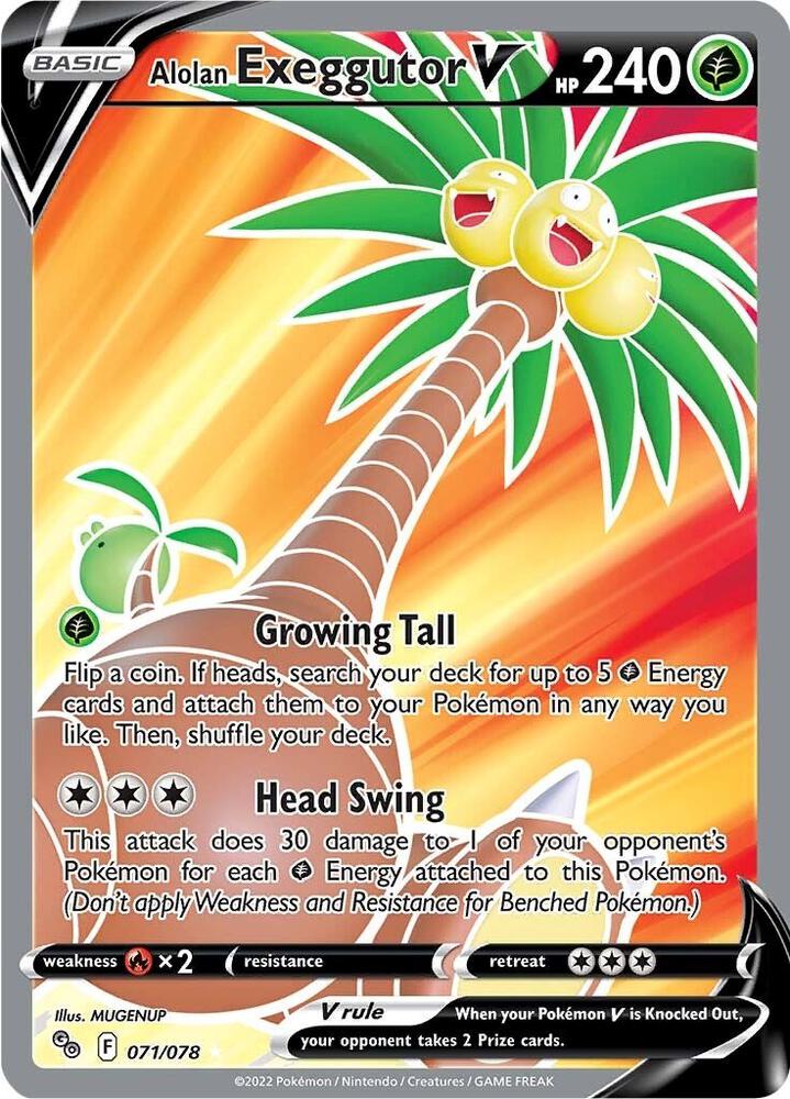 Alolan Exeggutor V (Full Art) [Pokemon GO] 071/078