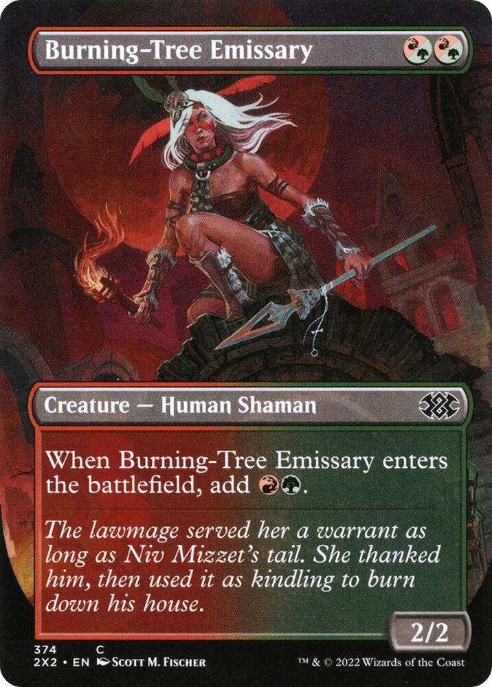 Burning-Tree Emissary (Borderless) [Double Masters 2022] 374