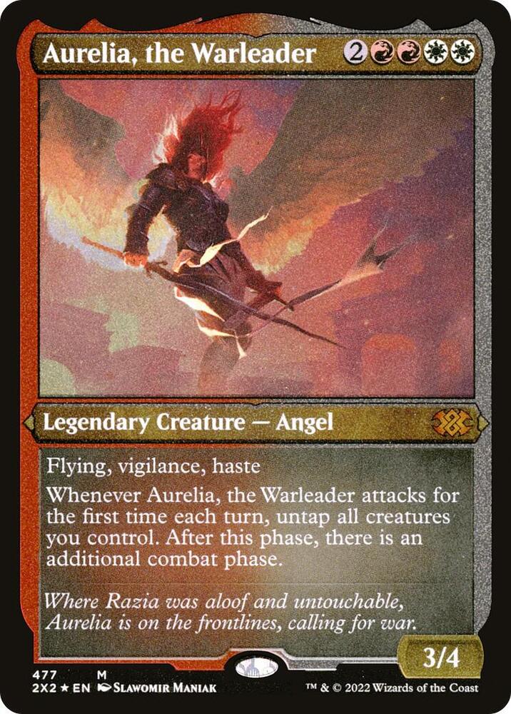 Aurelia, the Warleader (Foil Etched) [Double Masters 2022] 477