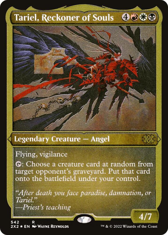 Tariel, Reckoner of Souls (Foil Etched) [Double Masters 2022] 542