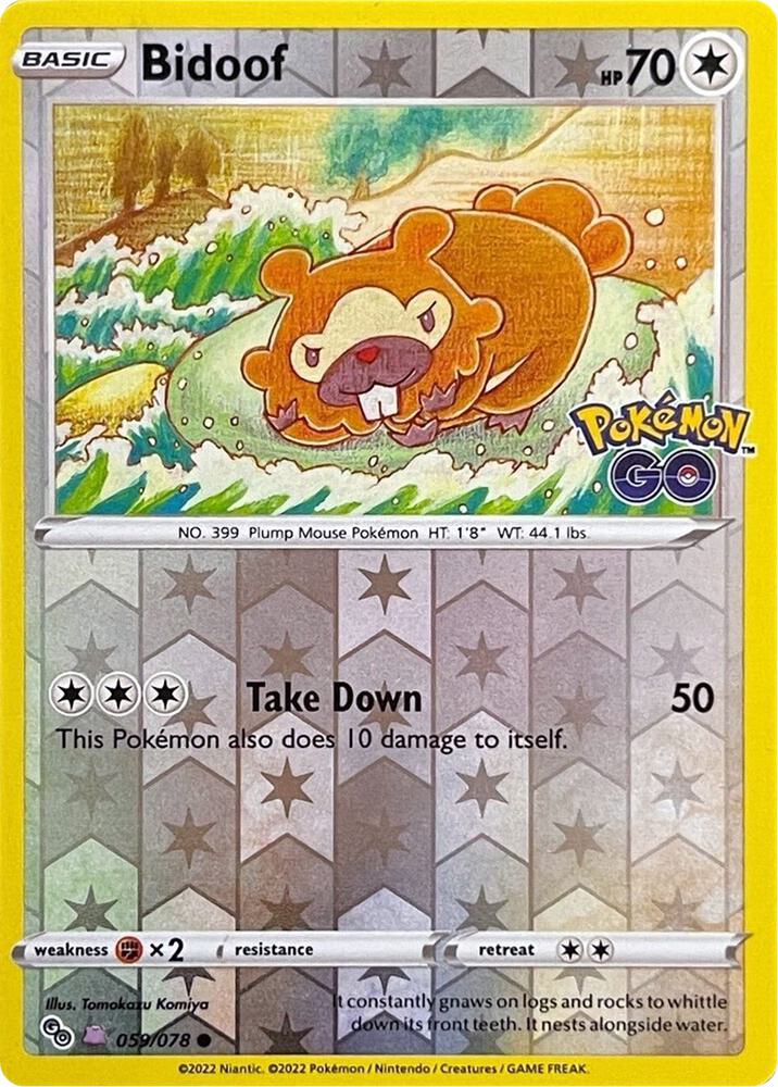 Bidoof (Peelable Ditto) [Pokemon GO] 059/078