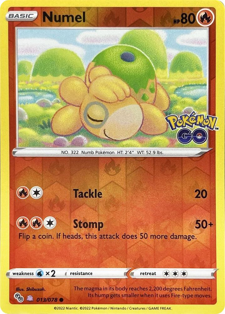 Numel (Peelable Ditto) [Pokemon GO] 013/078