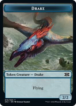 Drake // Phyrexian Golem Double-Sided Token [Double Masters 2022] 10 // 21