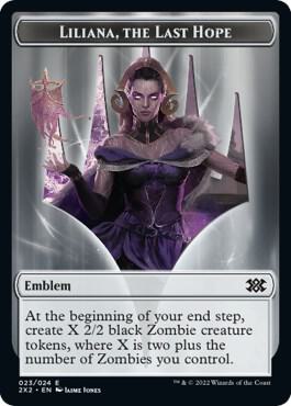Emblem - Liliana, the Last Hope // Spirit (002) Double-Sided Token [Double Masters 2022] 23 // 2