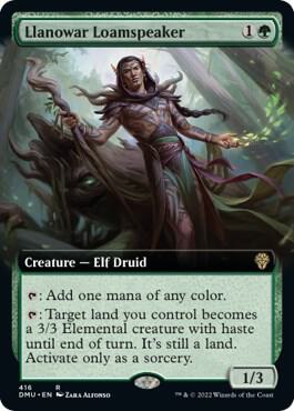 Llanowar Loamspeaker (Extended Art) [Dominaria United] 416
