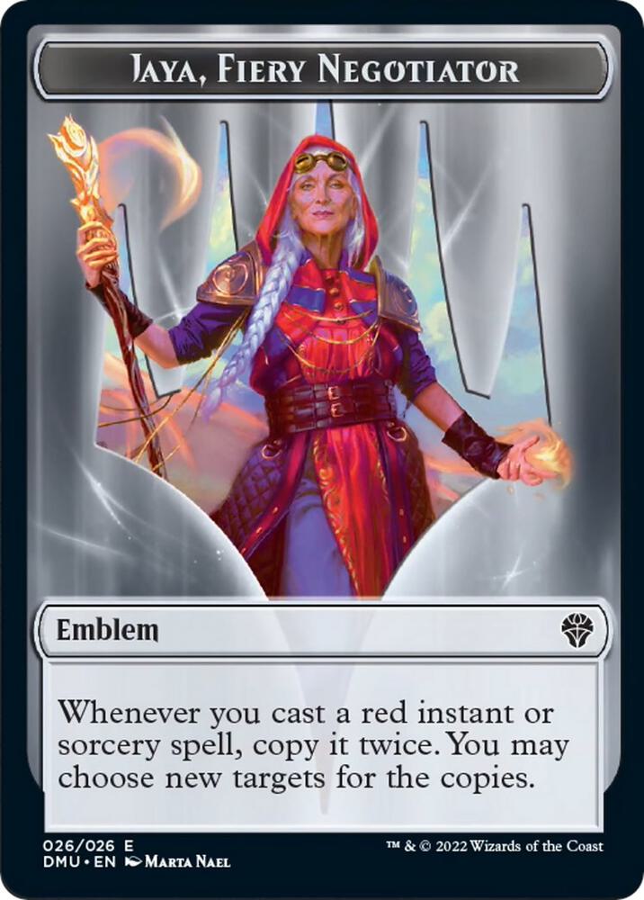 Emblem - Jaya, Fiery Negotiator [Dominaria United] 26