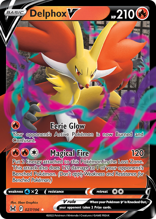 Delphox V - 27/196 Lost Origin