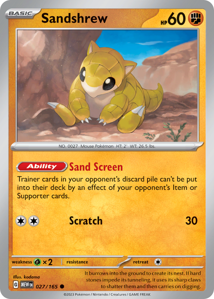 Sandshrew - 27/165 151