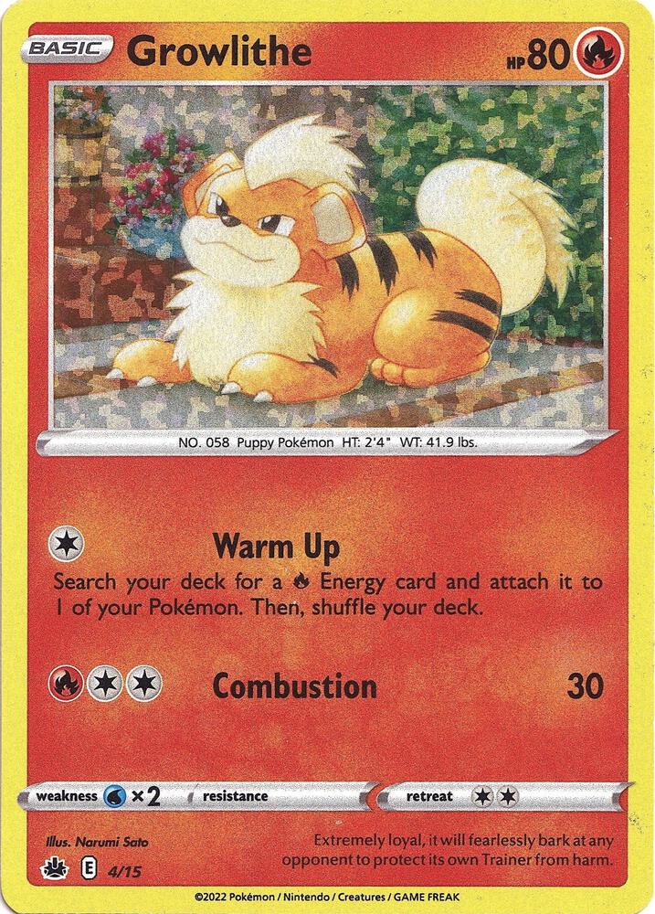 Growlithe - 4/15 [McDonald's Promos 2022] 004/015
