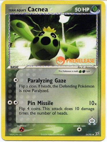 Team Aqua's Cacnea - 24/95 (Prerelease) [Miscellaneous Cards & Products] 024/095