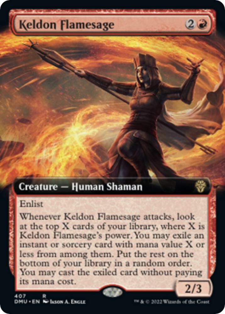 Keldon Flamesage (Extended Art) [Dominaria United] 407