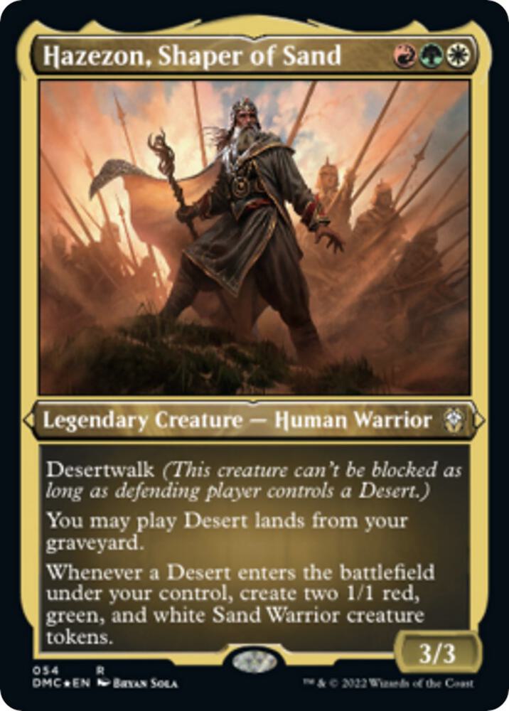 Hazezon, Shaper of Sand (Foil Etched) [Commander: Dominaria United] 54