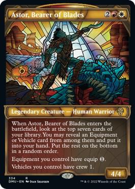 Astor, Bearer of Blades (Textured Foil) [Dominaria United] 334