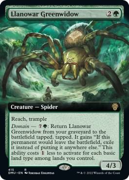 Llanowar Greenwidow (Extended Art) [Dominaria United] 415