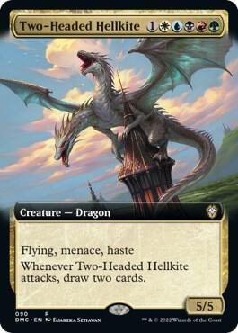 Two-Headed Hellkite (Extended Art) [Commander: Dominaria United] 90
