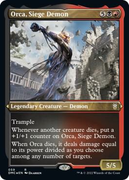 Orca, Siege Demon (Foil Etched) [Commander: Dominaria United] 59