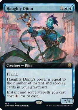 Haughty Djinn (Extended Art) [Dominaria United] 394