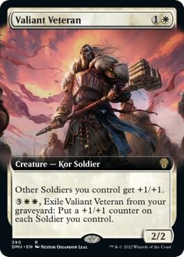Valiant Veteran (Extended Art) [Dominaria United] 390
