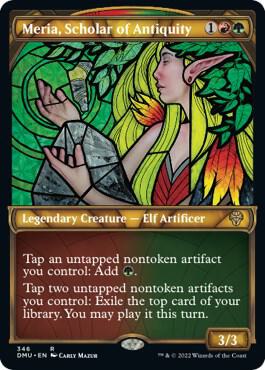 Meria, Scholar of Antiquity (Textured Foil) [Dominaria United] 346