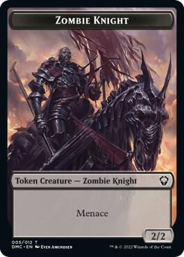 Zombie Knight // Knight Double-Sided Token [Commander: Dominaria United] 5 // 3