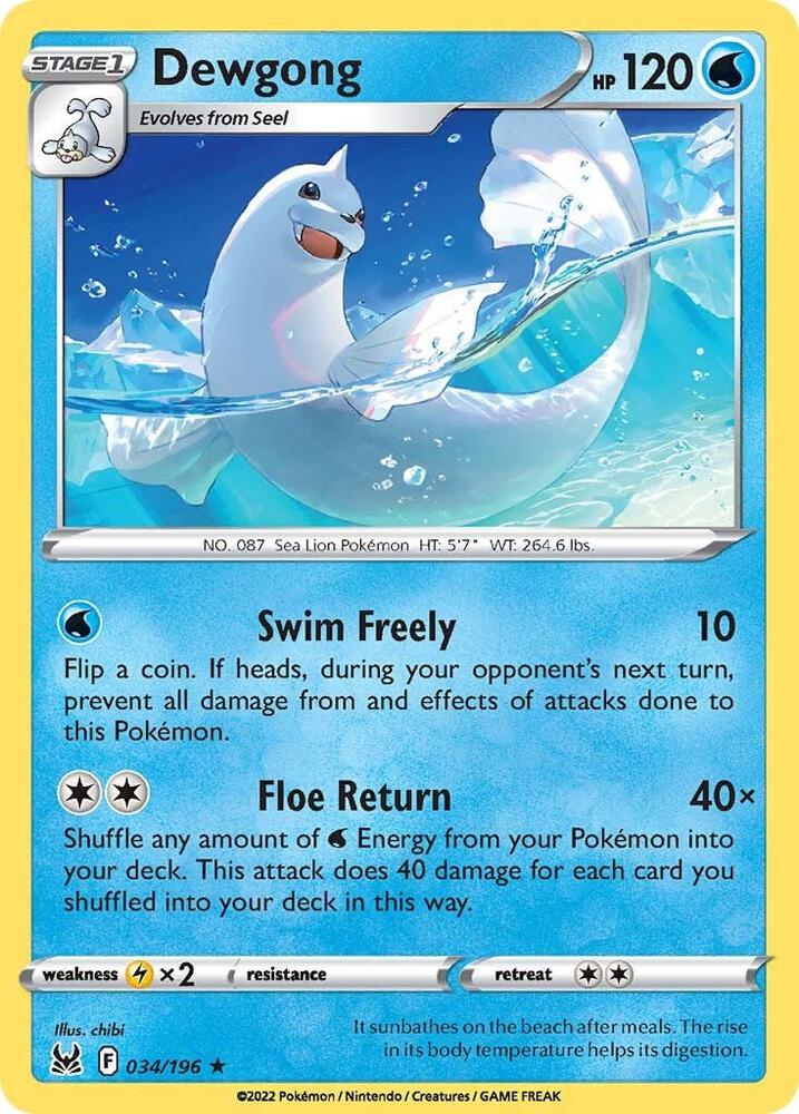 Dewgong [SWSH11: Lost Origin] 034/196