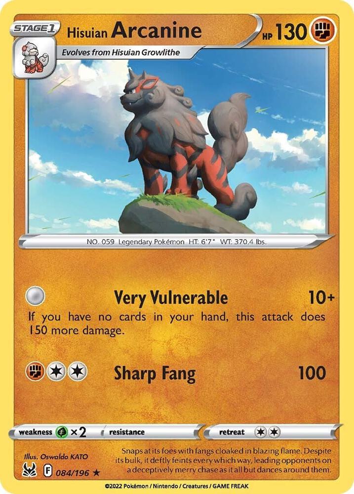 Hisuian Arcanine [SWSH11: Lost Origin] 084/196