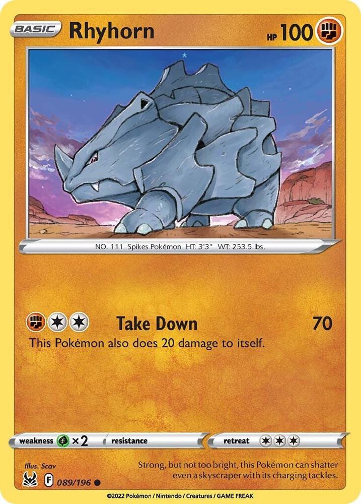 Rhyhorn [SWSH11: Lost Origin] 089/196