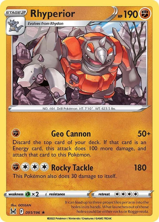Rhyperior [SWSH11: Lost Origin] 091/196