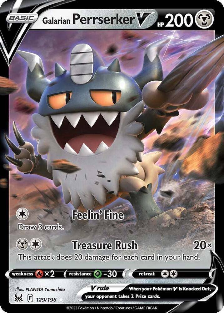 Galarian Perrserker V [SWSH11: Lost Origin] 129/196