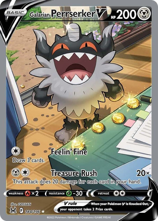 Galarian Perrserker V (Alternate Full Art) [SWSH11: Lost Origin] 184/196